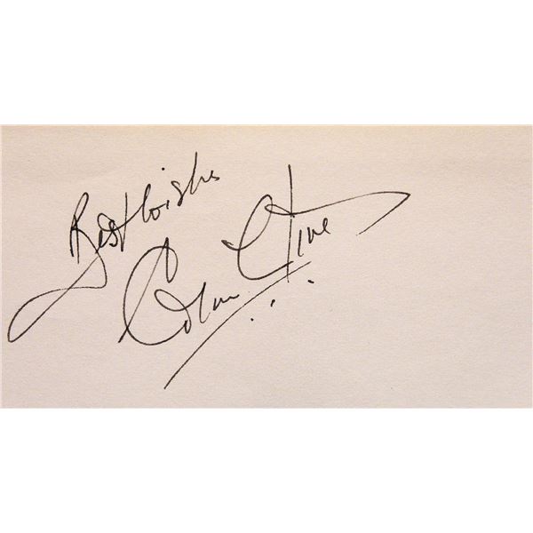 Colin Clive signature slip