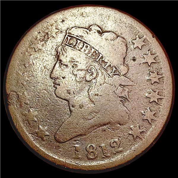 1812 Classic Head Large Cent NICELY CIRCULATED