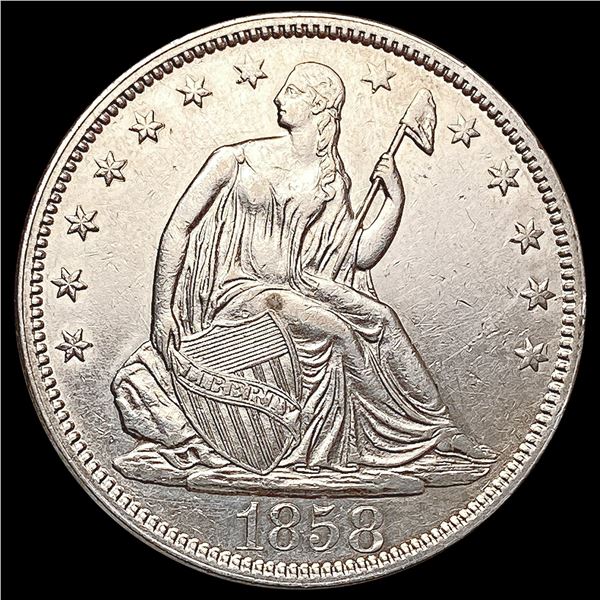 1858 Seated Liberty Half Dollar UNCIRCULATED