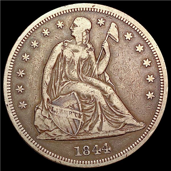 1844 Seated Liberty Dollar LIGHTLY CIRCULATED