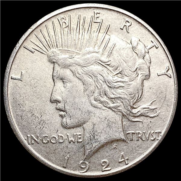 1924-S Silver Peace Dollar CLOSELY UNCIRCULATED