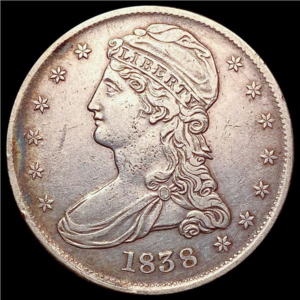 1838 Capped Bust Half Dollar NEARLY UNCIRCULATED