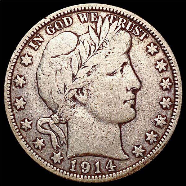 1914 Barber Half Dollar LIGHTLY CIRCULATED