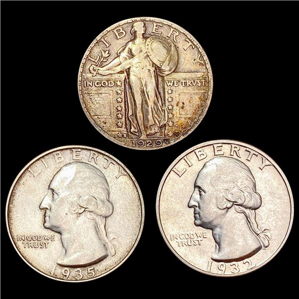 1929-1935 [3] Silver Quater Lot HIGH GRADE