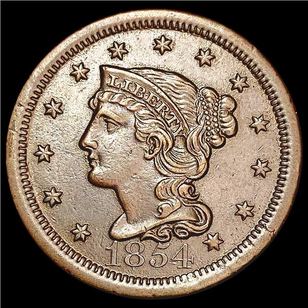 1854 Braided Hair Large Cent UNCIRCULATED