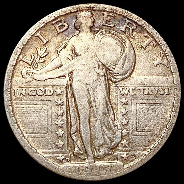1917-D T2 Standing Liberty Quarter LIGHTLY CIRCULA