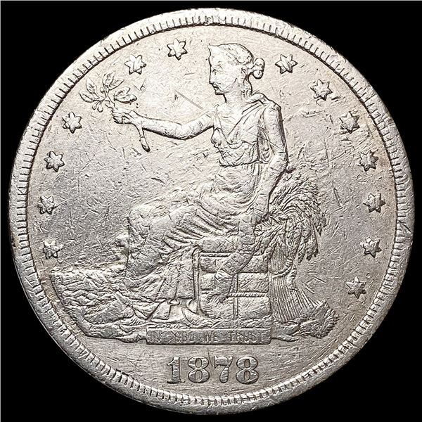 1878-S Silver Trade Dollar NEARLY UNCIRCULATED