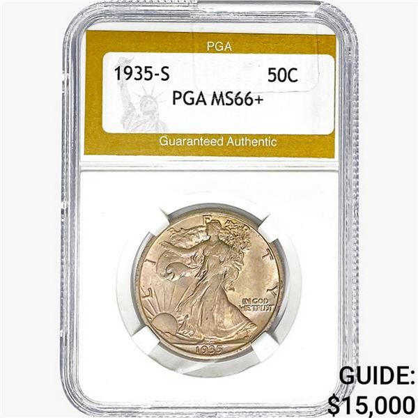 1935-S Walking Liberty Half Dollar PGA MS66+