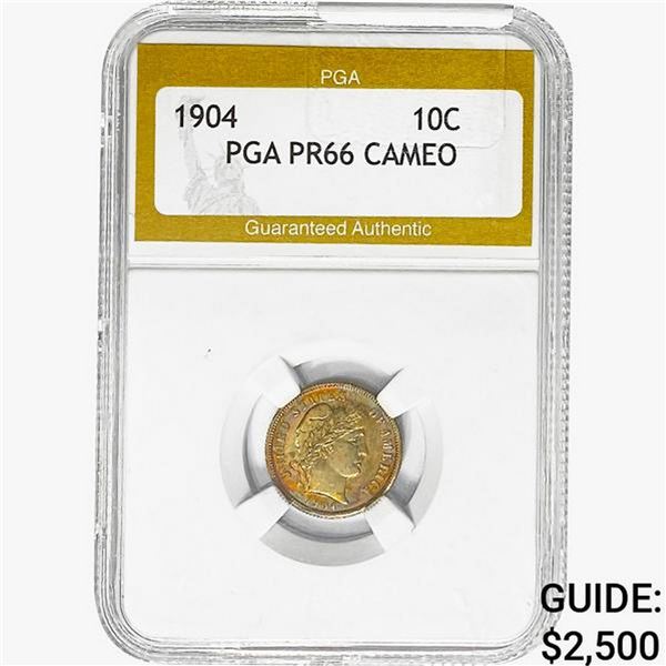 1904 Barber Dime PGA PR66 Cameo