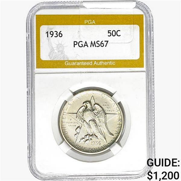1936 Texas Half Dollar PGA MS67