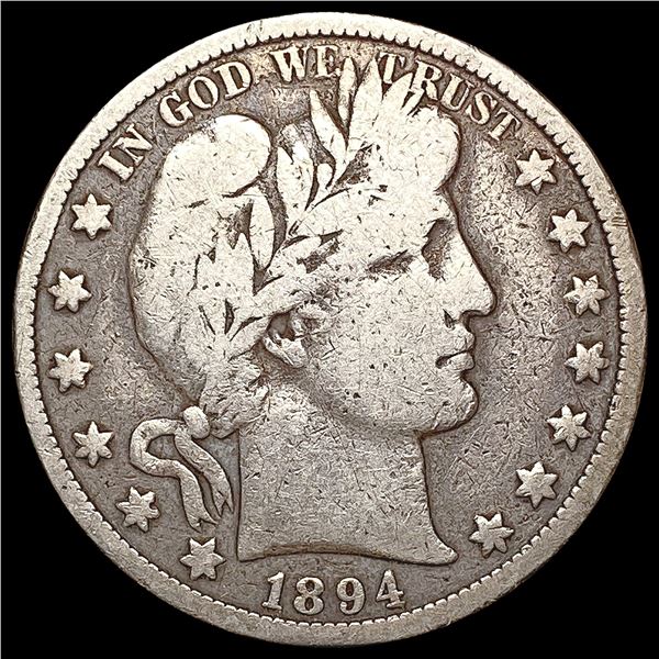 1894-O Barber Half Dollar LIGHTLY CIRCULATED