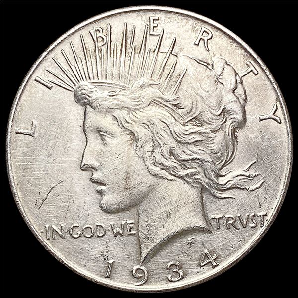1934 Silver Peace Dollar CLOSELY UNCIRCULATED