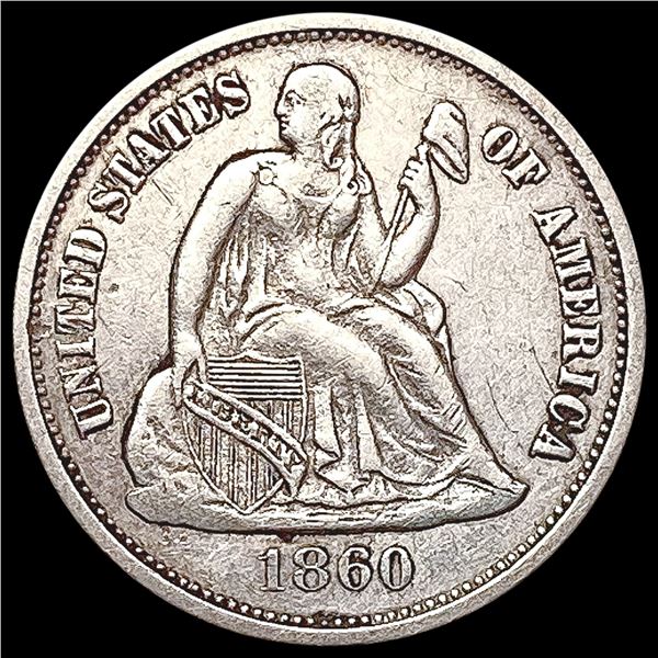 1860 Seated Liberty Dime CLOSELY UNCIRCULATED