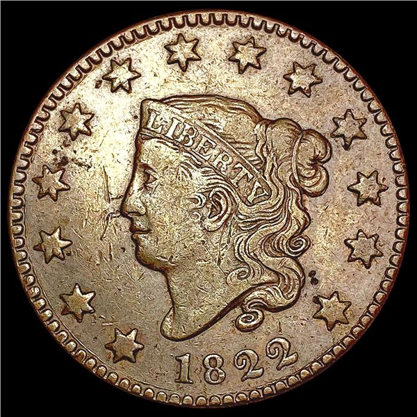 1822 Coronet Head Large Cent LIGHTLY CIRCULATED