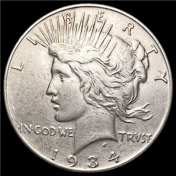 1934 Silver Peace Dollar CLOSELY UNCIRCULATED