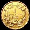 Image 2 : 1874 Rare Gold Dollar NEARLY UNCIRCULATED