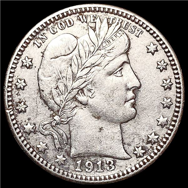 1913-D Barber Quarter CLOSELY UNCIRCULATED