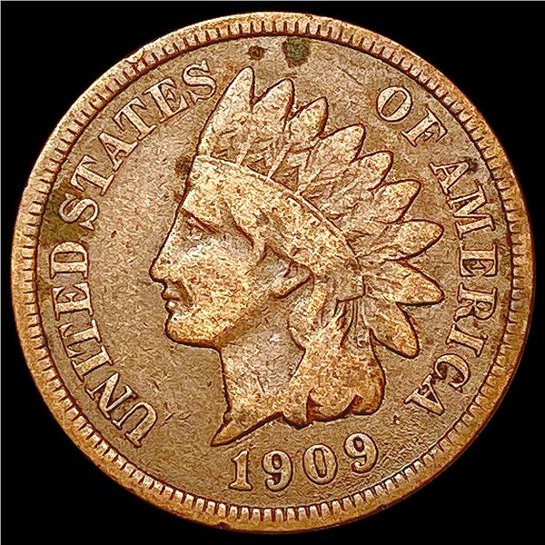 1909-S Indian Head Cent NICELY CIRCULATED