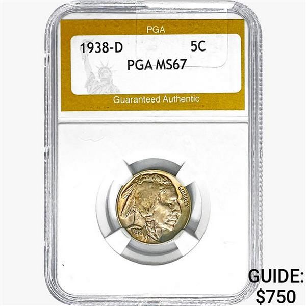 1938-D Buffalo Nickel PGA MS67