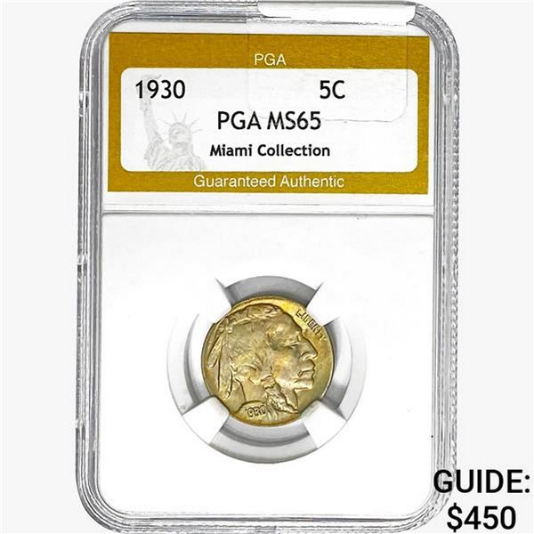 1930 Buffalo Nickel PGA MS65 Miami COLL.
