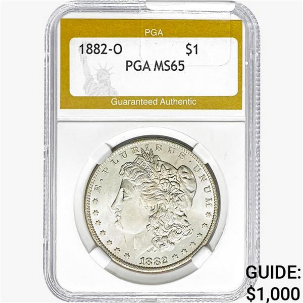 1882-O Morgan Silver Dollar PGA MS65