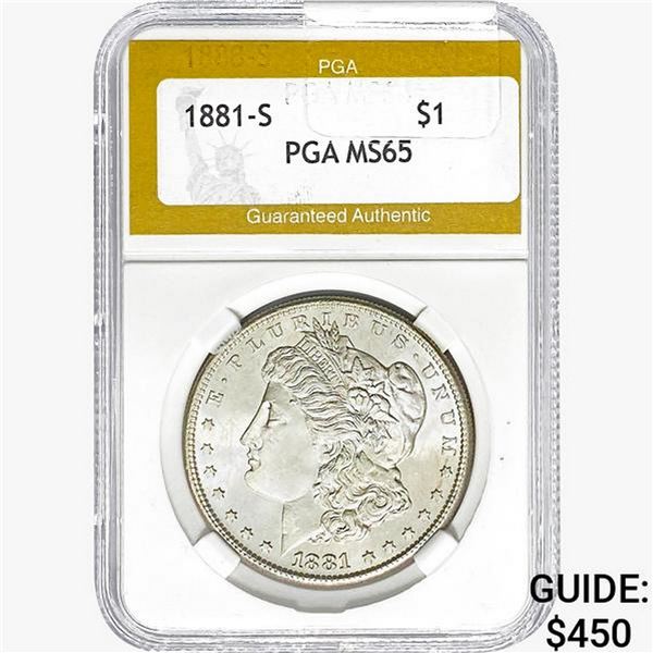 1881-S Morgan Silver Dollar PGA MS65