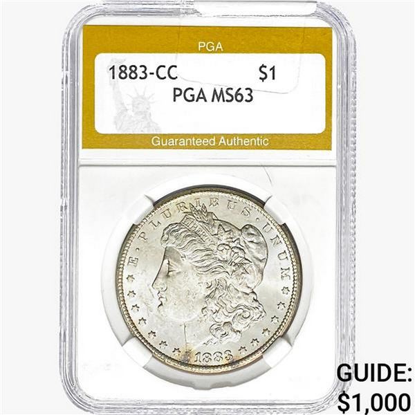 1883-CC Morgan Silver Dollar PGA MS63