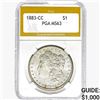 Image 1 : 1883-CC Morgan Silver Dollar PGA MS63