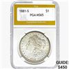 Image 1 : 1881-S Morgan Silver Dollar PGA MS65