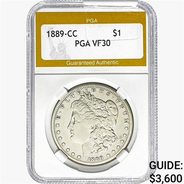 1889-CC Morgan Silver Dollar PGA VF30