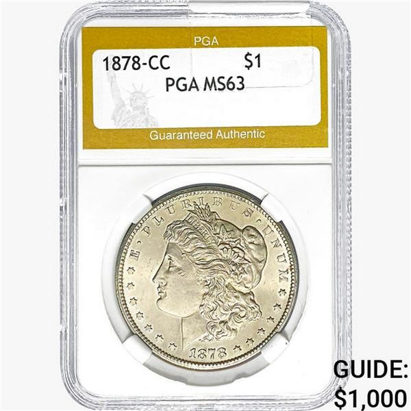 1878-CC Morgan Silver Dollar PGA MS63
