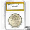 Image 1 : 1878-CC Morgan Silver Dollar PGA MS63