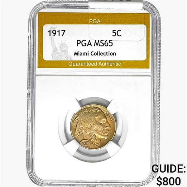 1917 Buffalo Nickel PGA MS65 Miami COLL.