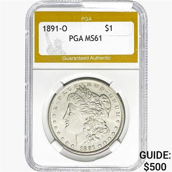 1891-O Morgan Silver Dollar PGA MS61
