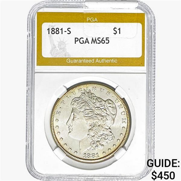 1881-S Morgan Silver Dollar PGA MS65