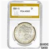 1881-S Morgan Silver Dollar PGA MS65