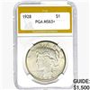 1928 Silver Peace Dollar PGA MS63+
