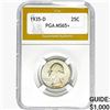 1935-D Washington Silver Quarter PGA MS65+