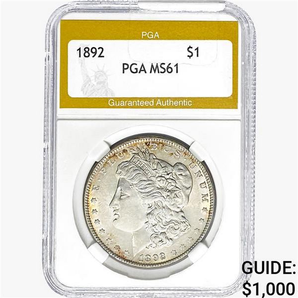 1892 Morgan Silver Dollar PGA MS61
