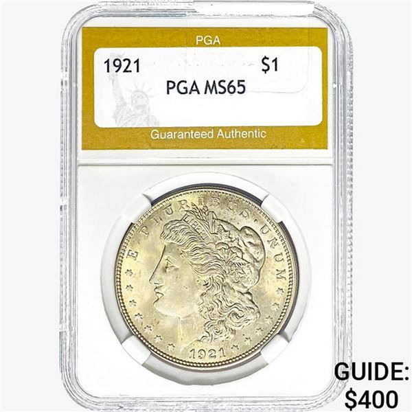 1921 Morgan Silver Dollar PGA MS65