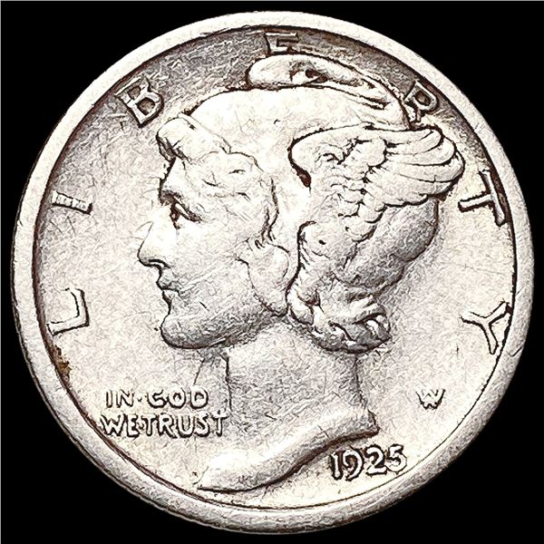 1925-S Mercury Dime CLOSELY UNCIRCULATED