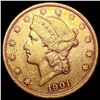 Image 1 : 1901 $20 Gold Double Eagle NEARLY UNCIRCULATED