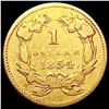 Image 2 : 1854 Rare Gold Dollar LIGHTLY CIRCULATED