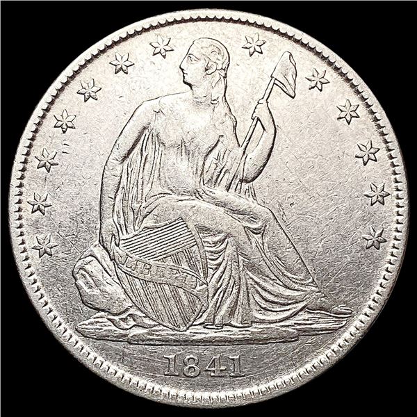 1841 Seated Liberty Half Dollar CLOSELY UNCIRCULAT