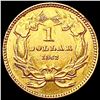 Image 2 : 1862 Rare Gold Dollar CLOSELY UNCIRCULATED