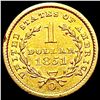 Image 2 : 1851 Rare Gold Dollar CHOICE AU