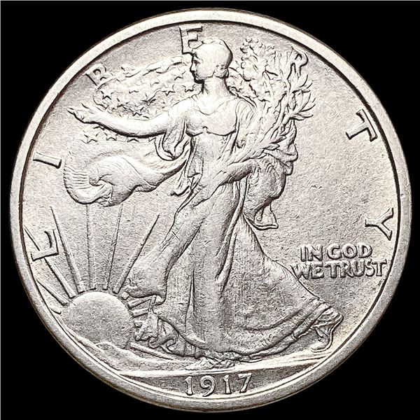 1917-S Walking Liberty Half Dollar CHOICE AU