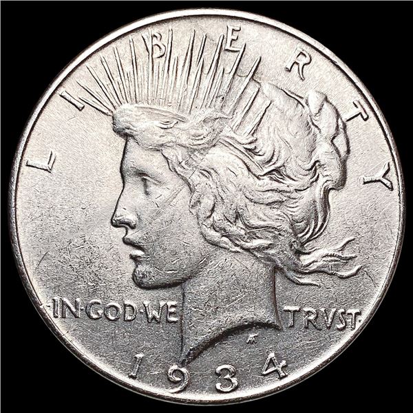 1934 Silver Peace Dollar CLOSELY UNCIRCULATED