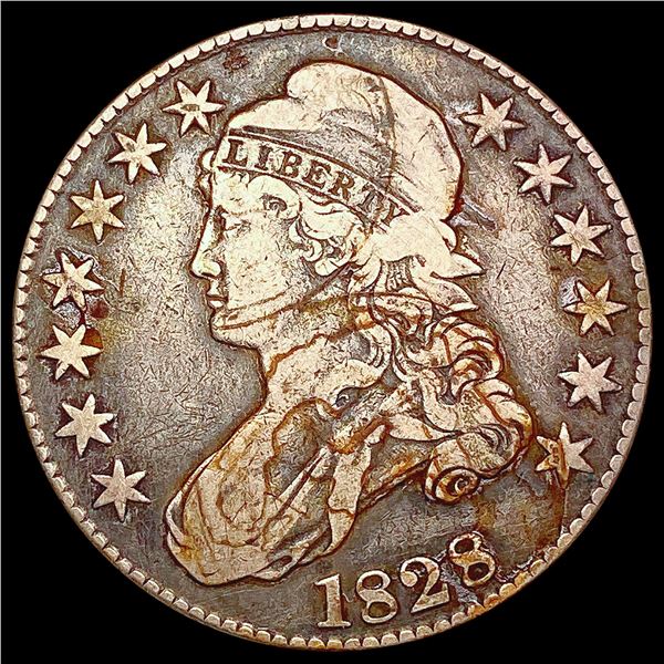 1828 Capped Bust Half Dollar LIGHTLY CIRCULATED