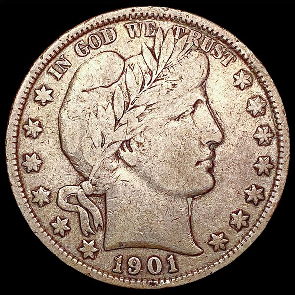 1901 Barber Half Dollar LIGHTLY CIRCULATED